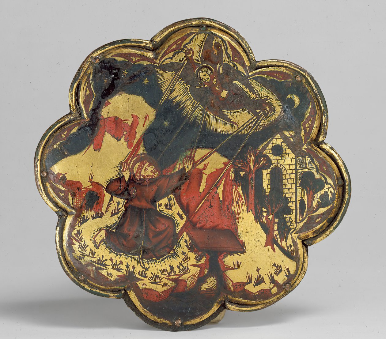 Morse med Saint Francis of Assisi som tar emot Stigmata, italiensk, ca. 1300-1350. av Unbekannt