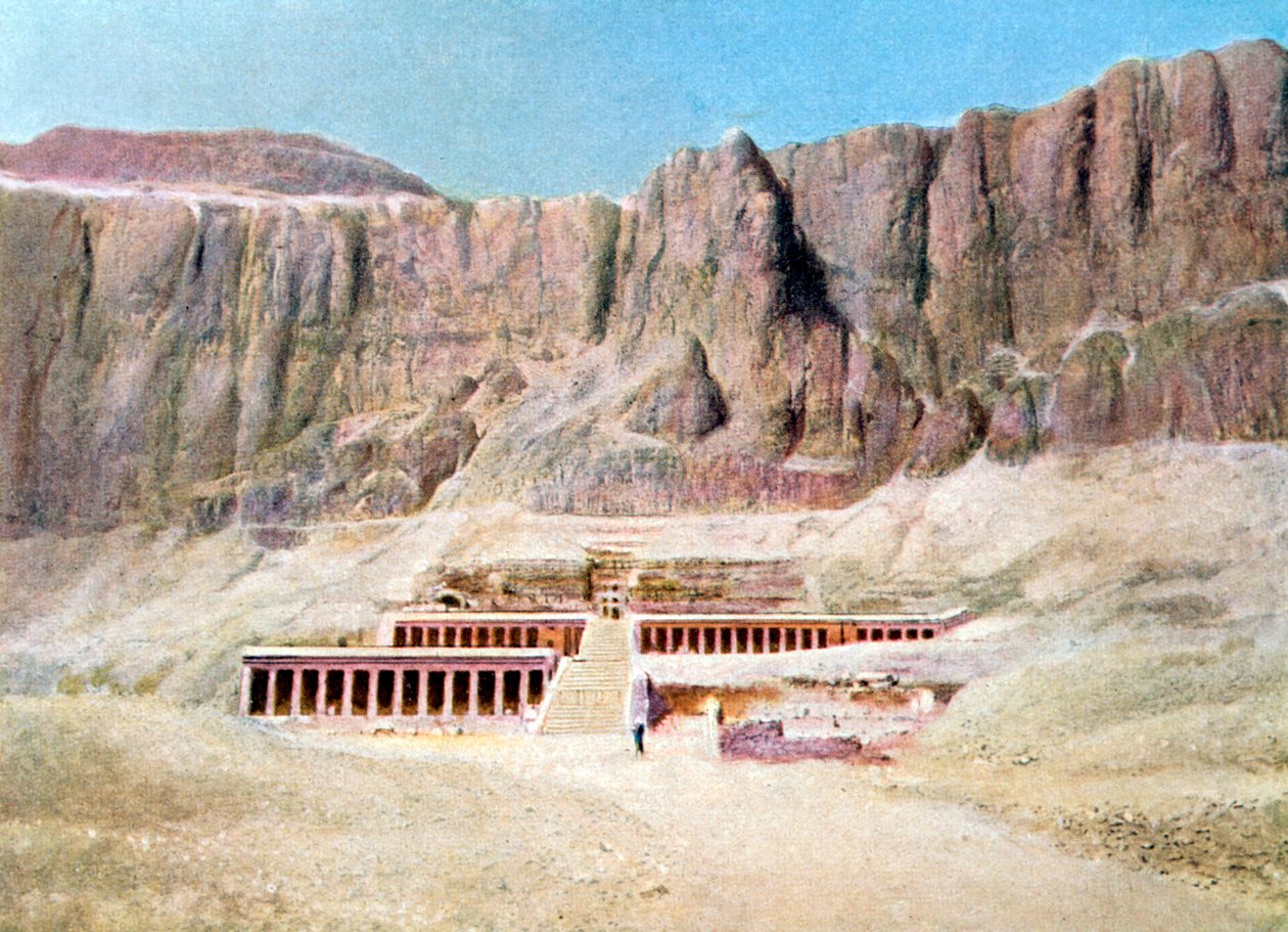 Hatshepsuts bårhustempel, Deir el Bahari, Luxor, Egypten, 1900-talet av Unbekannt