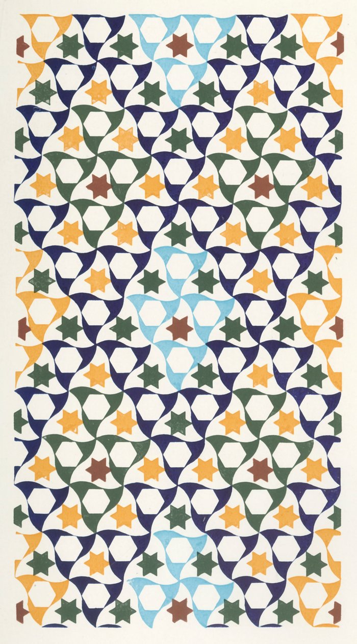 Mosaik från portiken i Generalife, 1907. av Unbekannt