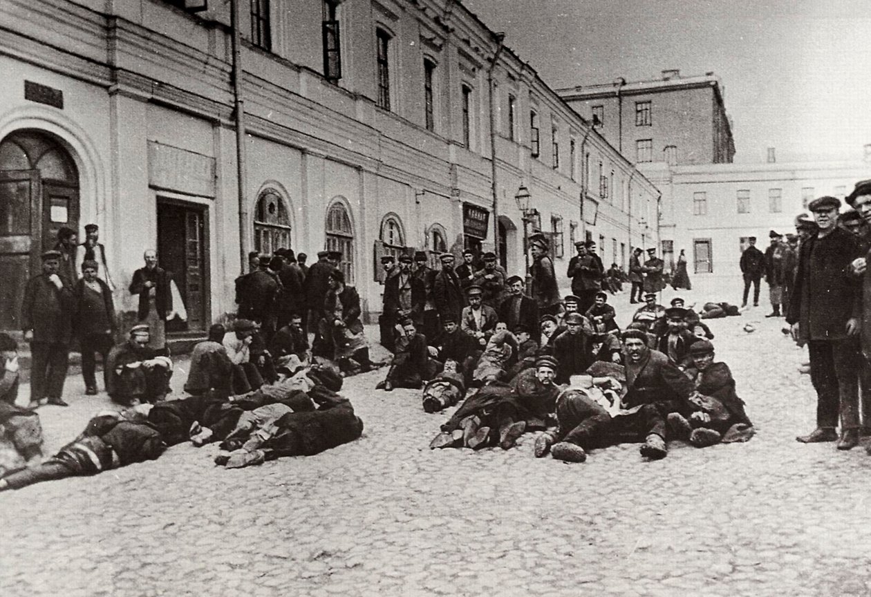 Hemlösa invånare i Moskva, Ryssland, c1904 av Unbekannt