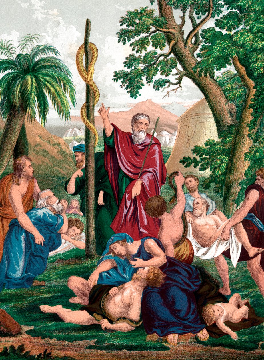 Moses och den frälse ormen, c1860 av Unbekannt