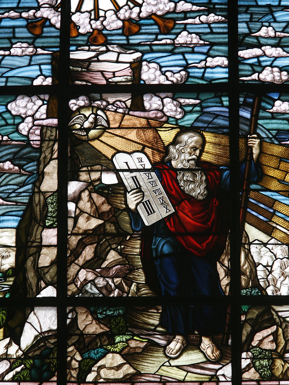 Moses håller i lagens bord, Vienne, Autriche av Unbekannt