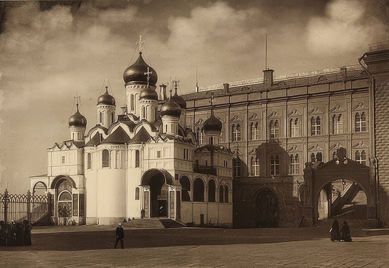 Moskva. Bebådelsekatedralen. Omkring 1900 av Unbekannt