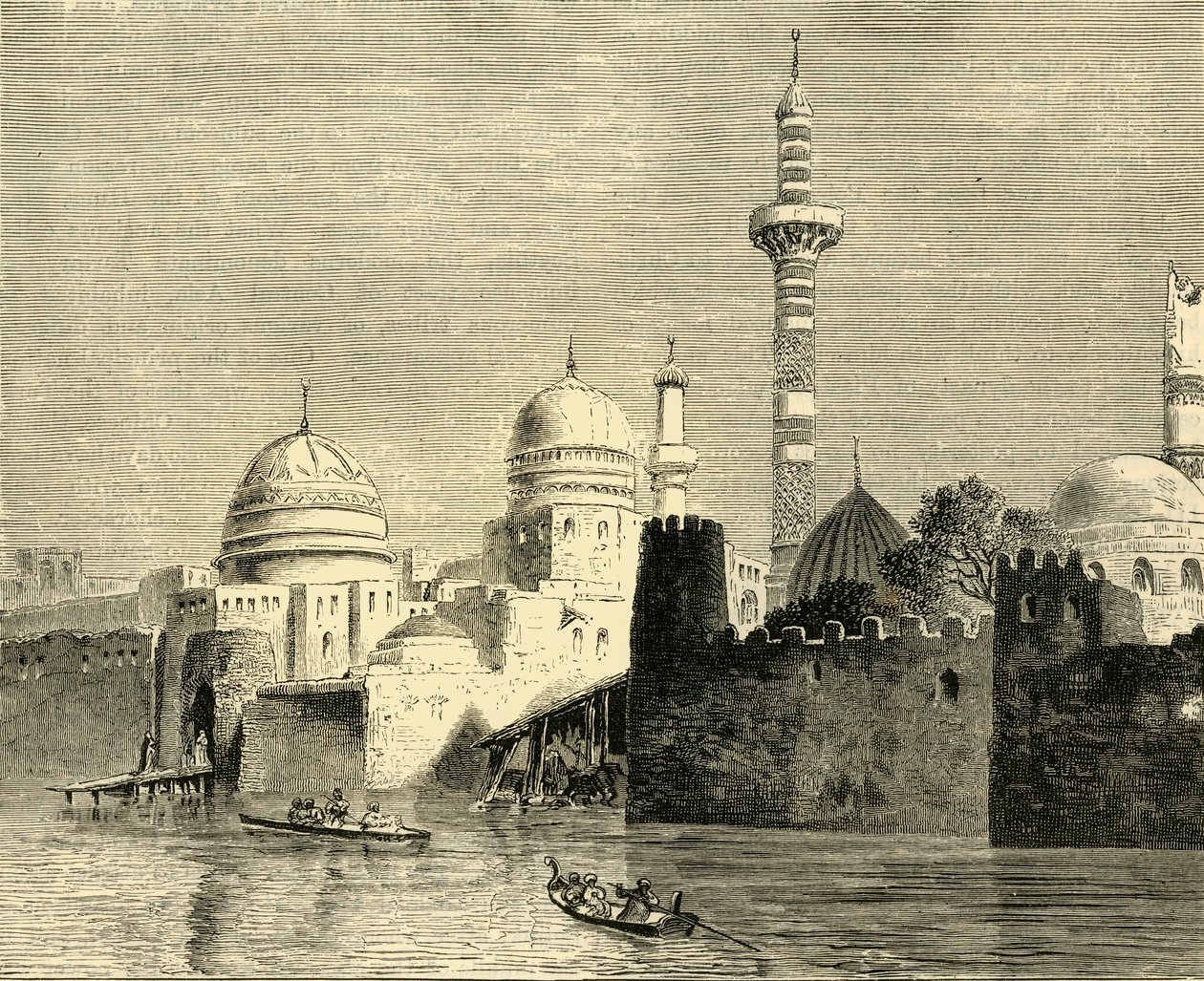 Mosul, huvudstad i Al-Jezireh Mesopotamien, 1890. av Unbekannt