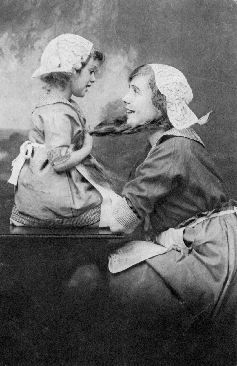 Mor och dotter, tidigt 1900-tal av Unbekannt