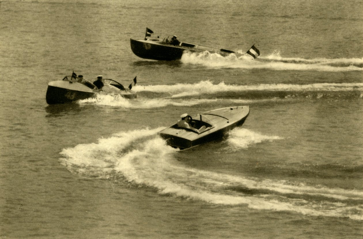 Motorbåtstävling, Wörthersee, Kärnten, Österrike, c1935. av Unbekannt