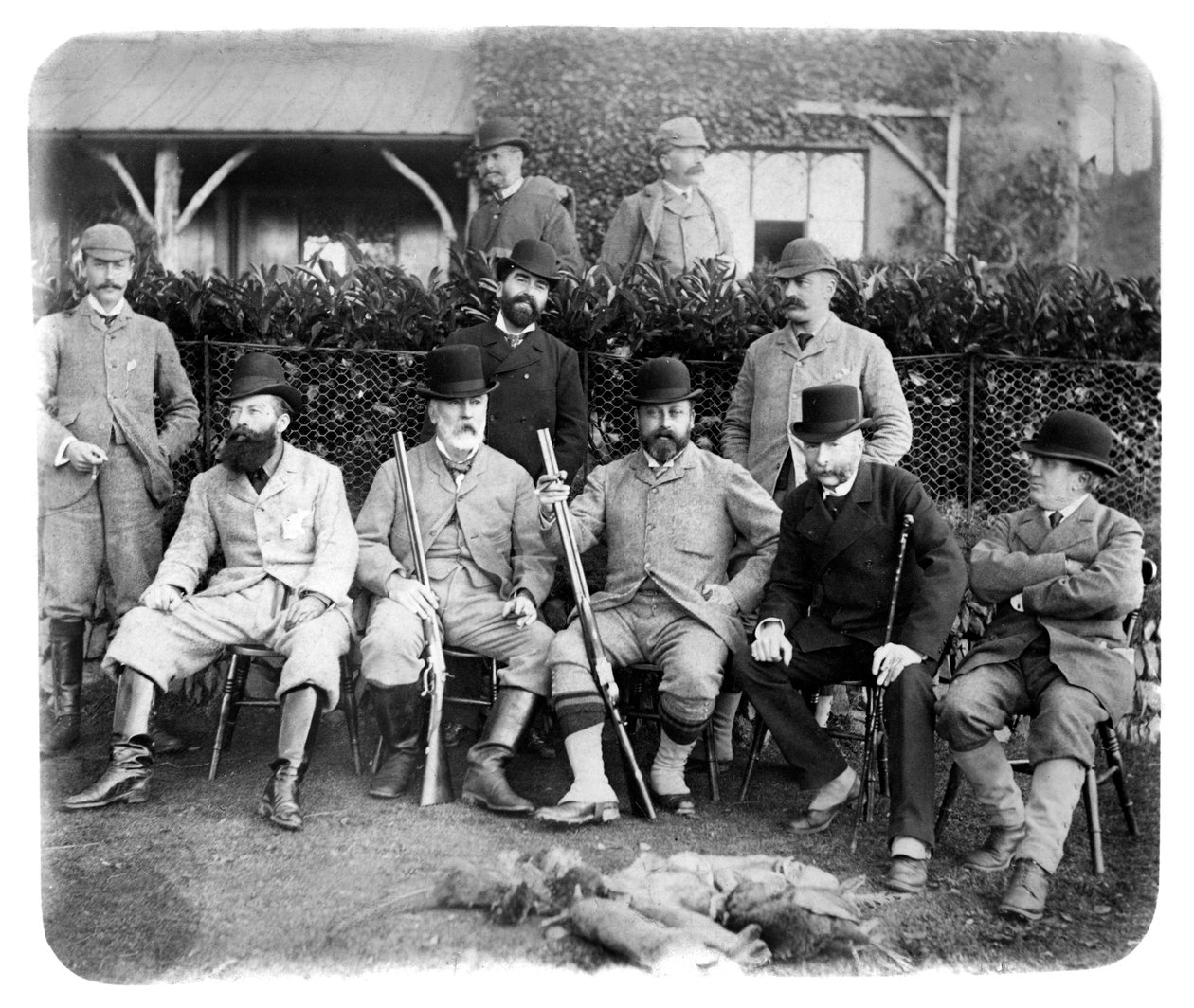 Mount Edgcumbe, gruppfoto med Edward VII, c1882 av Unbekannt