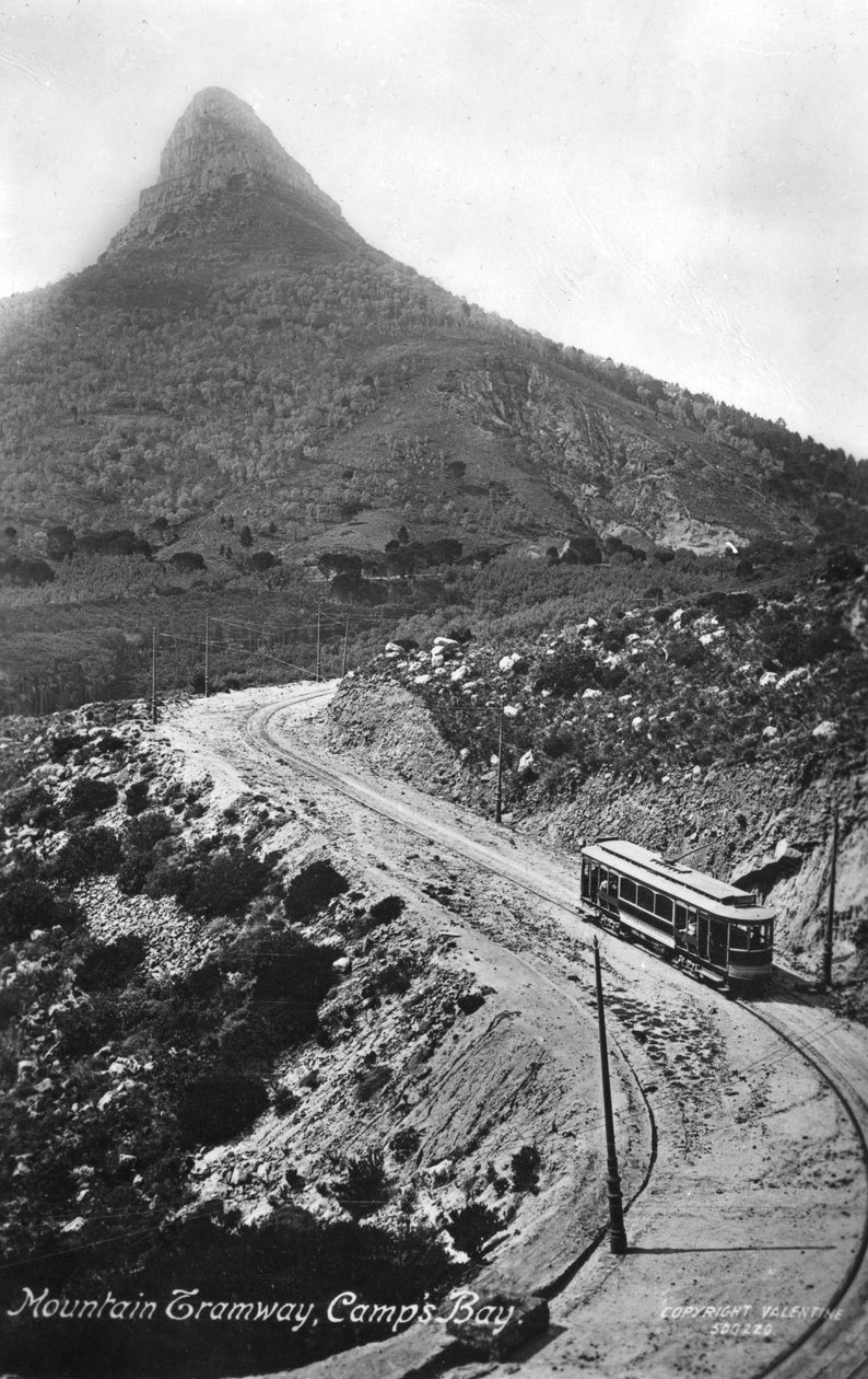 Bergsspårväg, Camps Bay, Kapstaden, Sydafrika, 1917 av Unbekannt