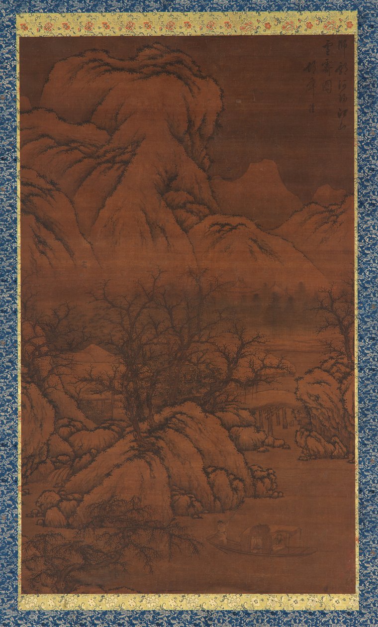 Berg och bäckar efter snöröjning, i stil med Guo Xi, Mingdynastin, 1400-talet. av Unbekannt