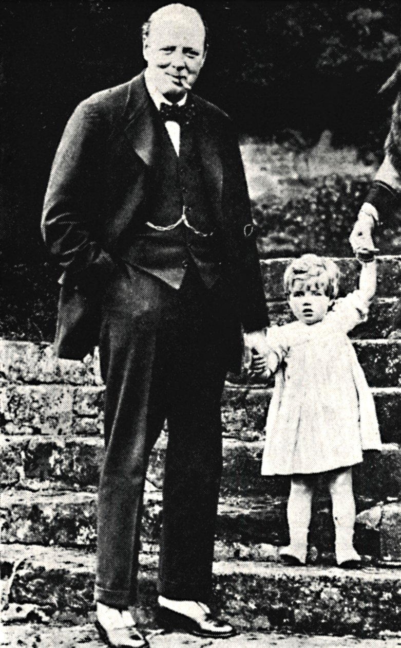 Herr Churchill med sin dotter, 1924, 1945. av Unbekannt