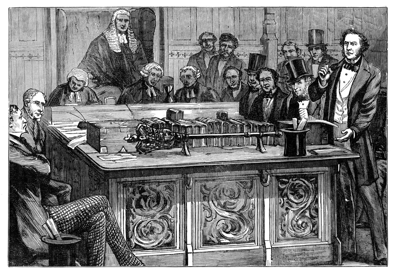 Mr Gladstone attackerade Mr Disraelis första budget, 1852 av Unbekannt