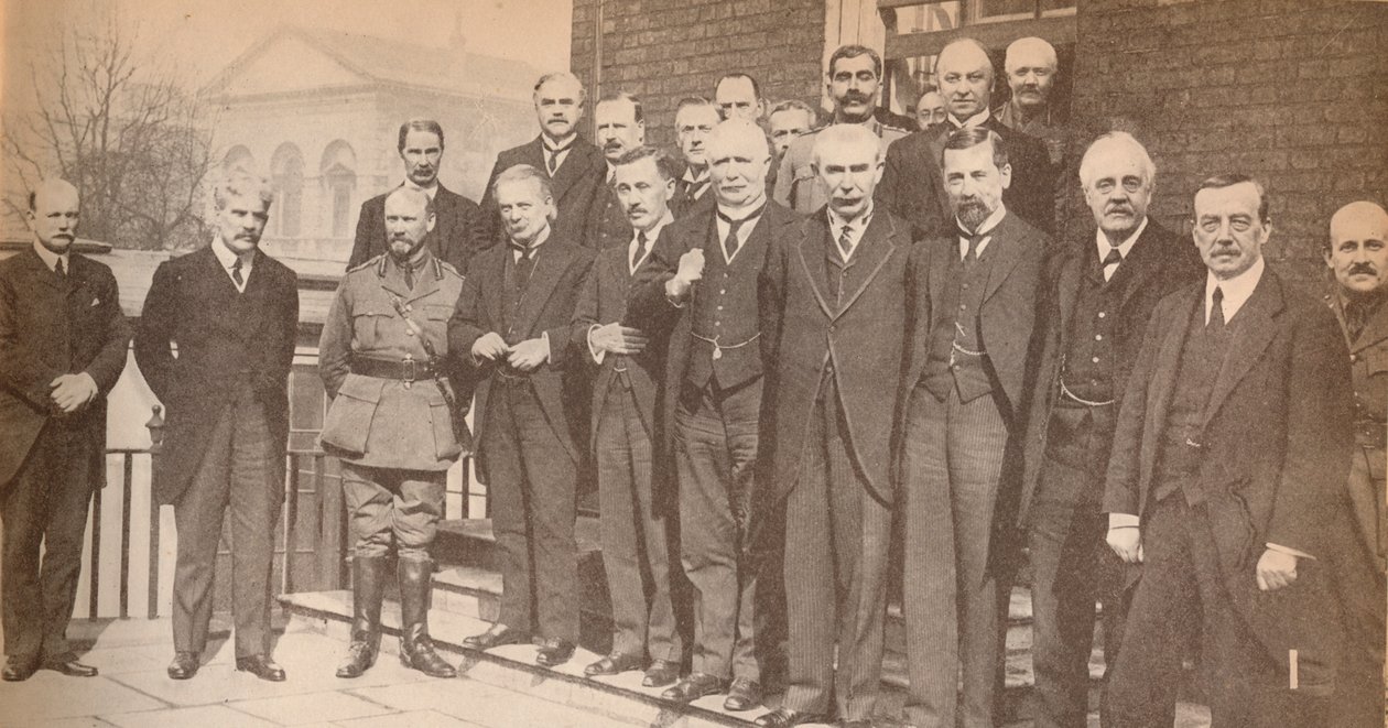 Mr. Lloyd George, premiärminister, och några av hans kollegor 1917, c1917, 1935 av Unbekannt