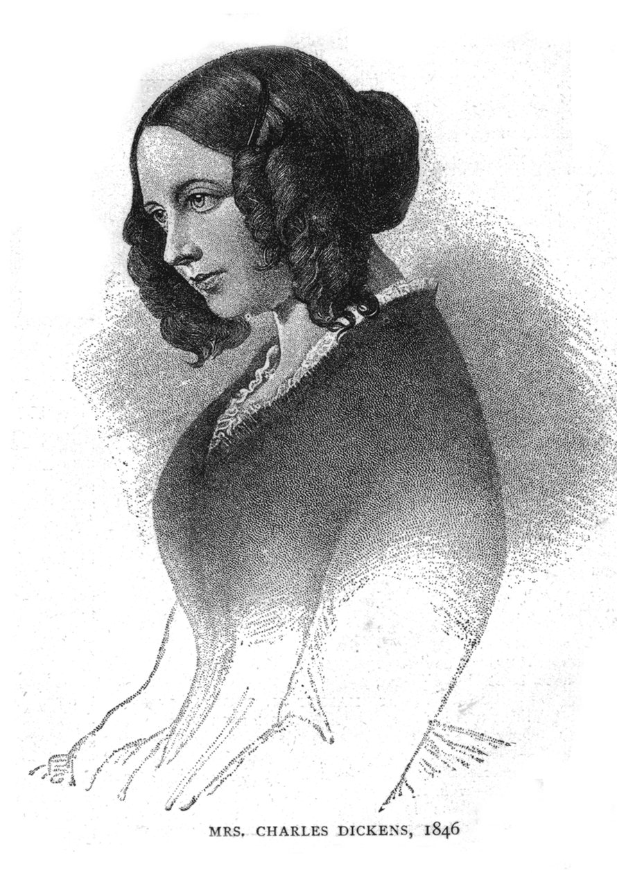 Mrs Charles Dickens, 1846 av Unbekannt