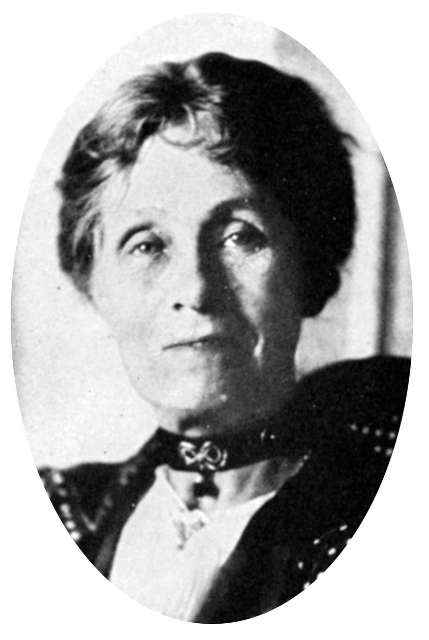 Mrs Emmeline Pankhurst, engelsk suffragette, tidigt 1900-tal av Unbekannt