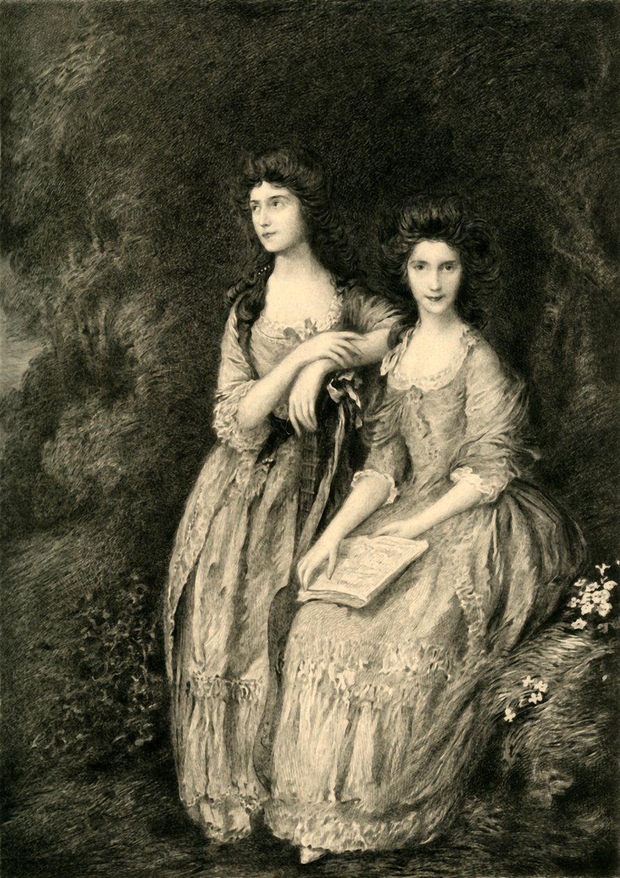 Mrs Sheridan och Mrs Tickell, c1772, 1908. av Unbekannt