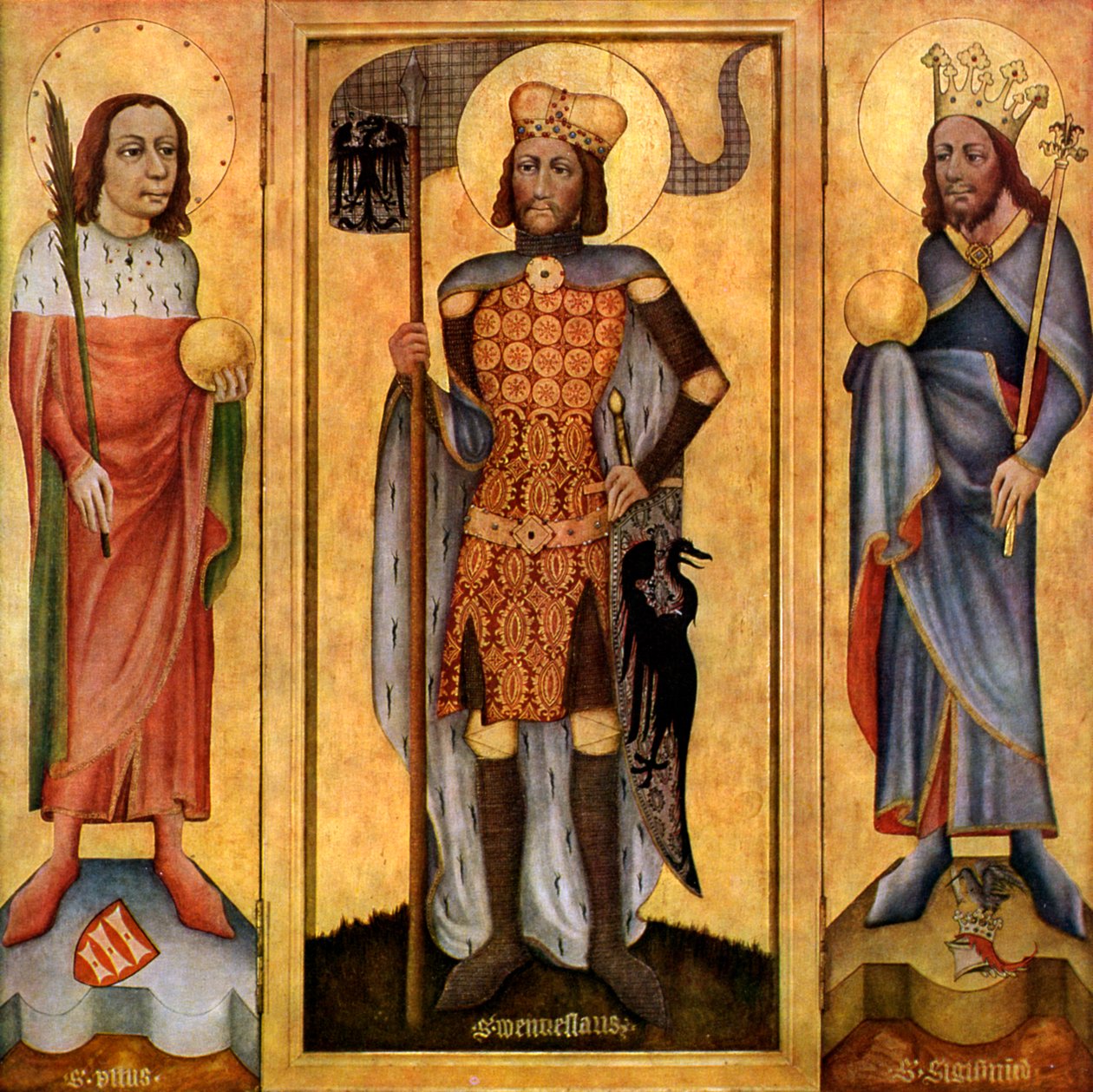 Mulhouse altartavla, öppen, c1385 1955 av Unbekannt