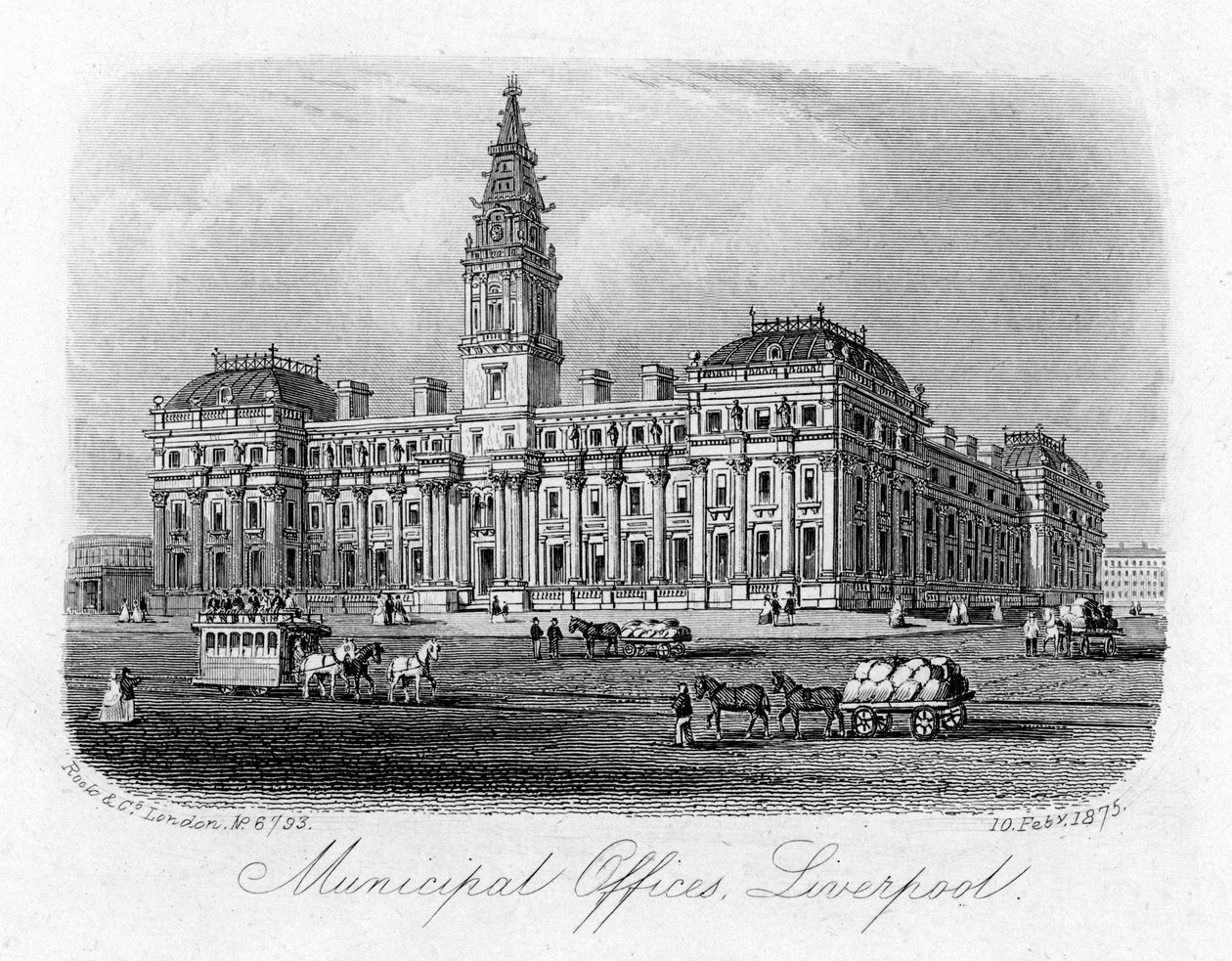 Kommunala kontor, Liverpool, 10 februari 1875 av Unbekannt