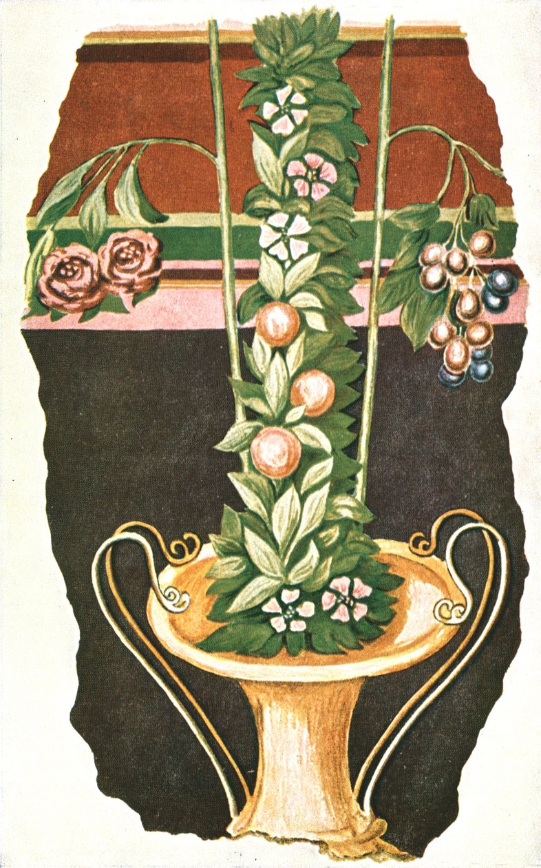 Väggmålning i en romersk villa, Commugny, Schweiz, 1928. av Unbekannt