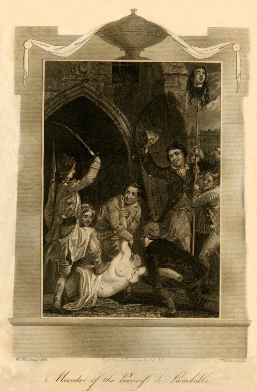 Mordet på prinsessan de Lamballe, 1792, 1816. av Unbekannt