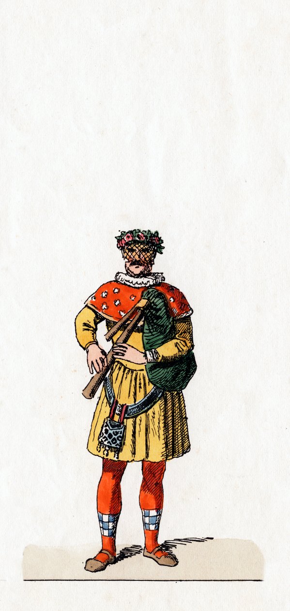 Musiker, kostymdesign för Shakespeares pjäs, Henry VIII, 1800-talet av Unbekannt