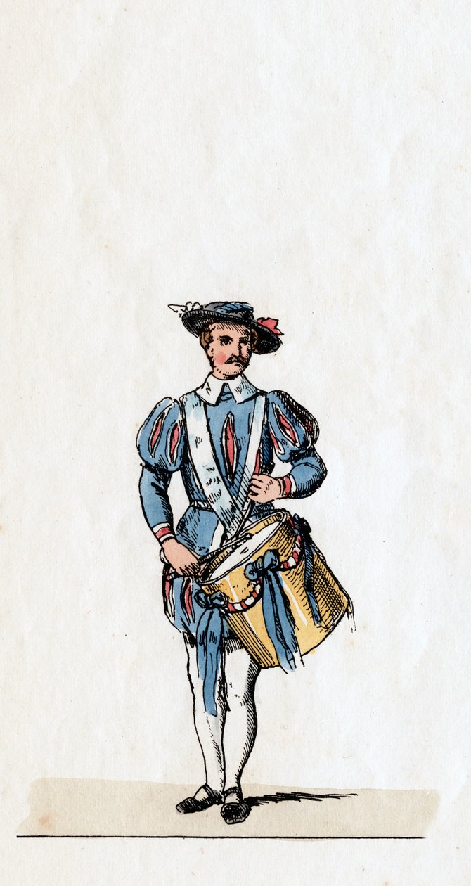 Musiker, kostymdesign för Shakespeares pjäs, Henry VIII, 1800-talet av Unbekannt