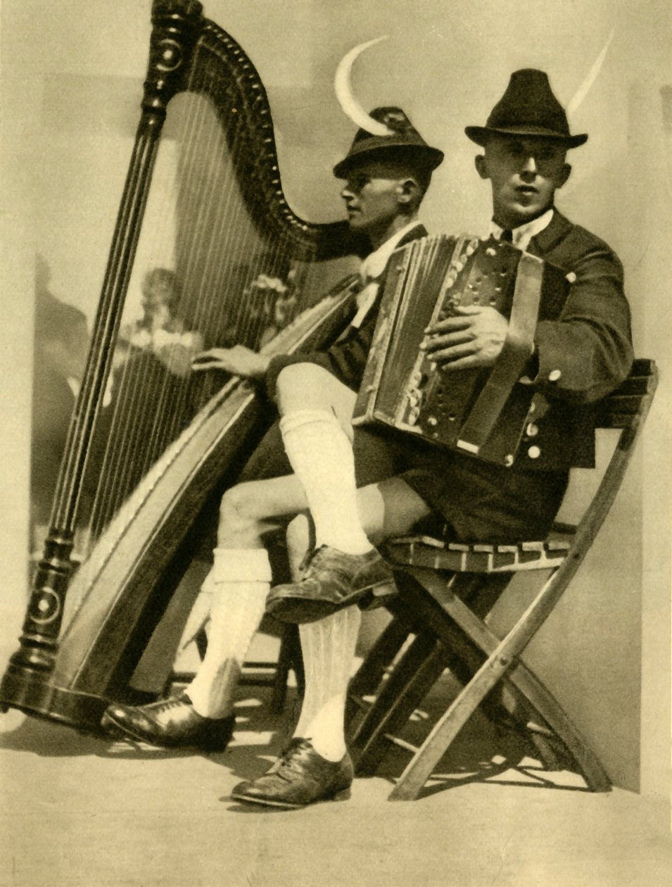 Musiker, Tyrolen, Österrike, c1935. av Unbekannt