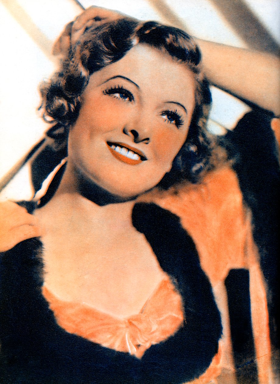 Myrna Loy, amerikansk skådespelerska, 1934-1935 av Unbekannt