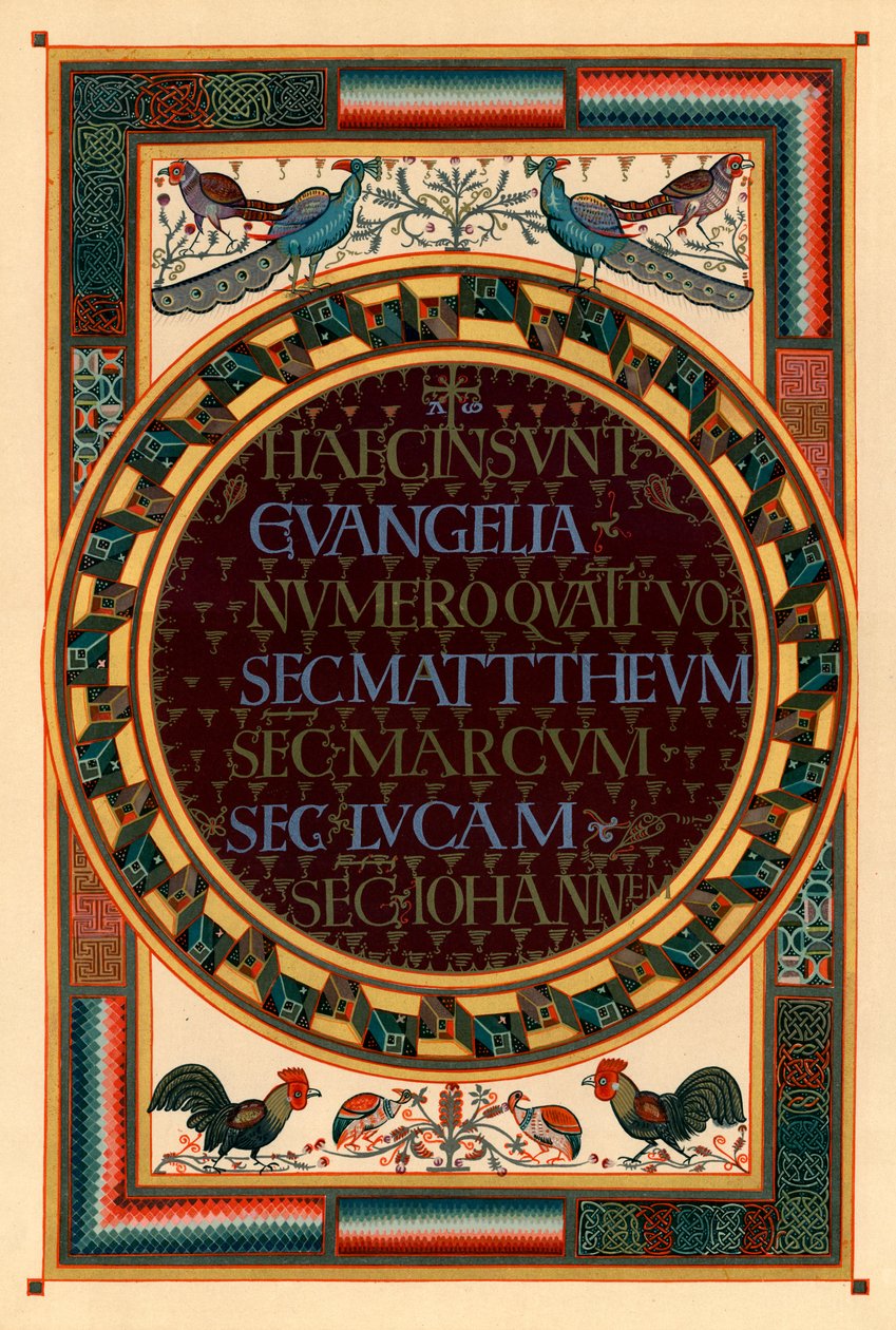 Namnen på de fyra evangelisterna, c800 e.Kr av Unbekannt
