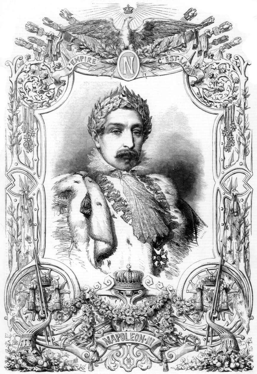 Napoleon III, Frankrikes kejsare, 1853 av Unbekannt