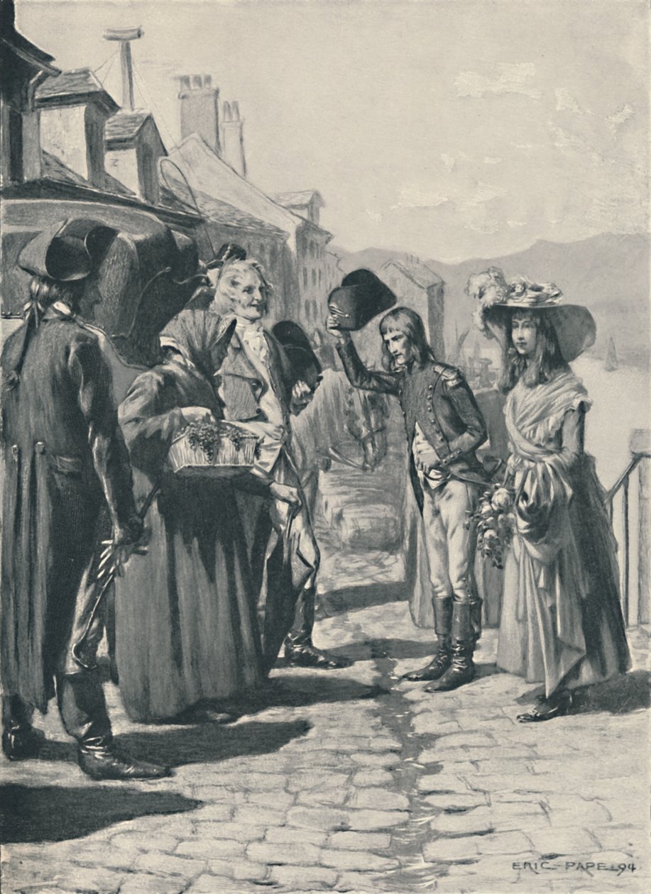 Napoleon på väg till Korsika med sin syster Elisa, 1894, 1896 av Unbekannt