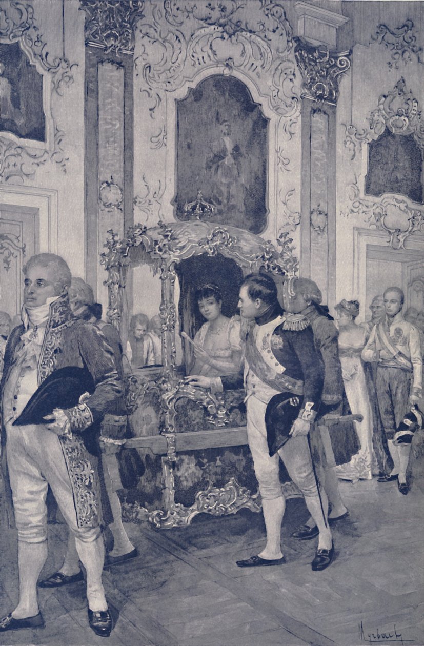 Napoleon och kejsarinnan av Österrike i Dresden, 1812, 1896. av Unbekannt