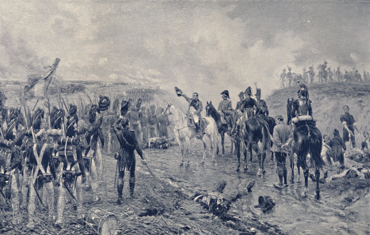 Napoleon och det gamla gardet före Waterloo, 1815, 1896 av Unbekannt