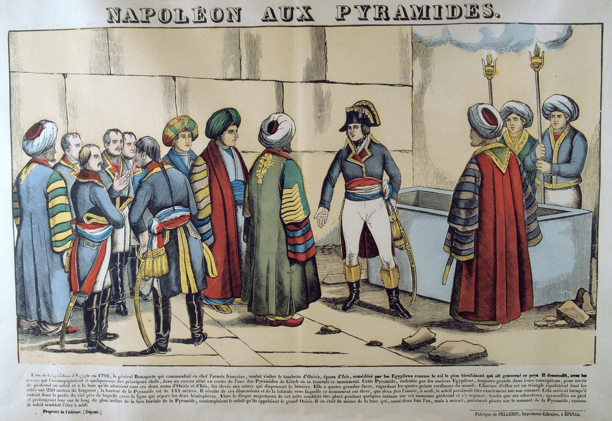 Napoleon vid pyramiderna, 1798, 1800-talet av Unbekannt