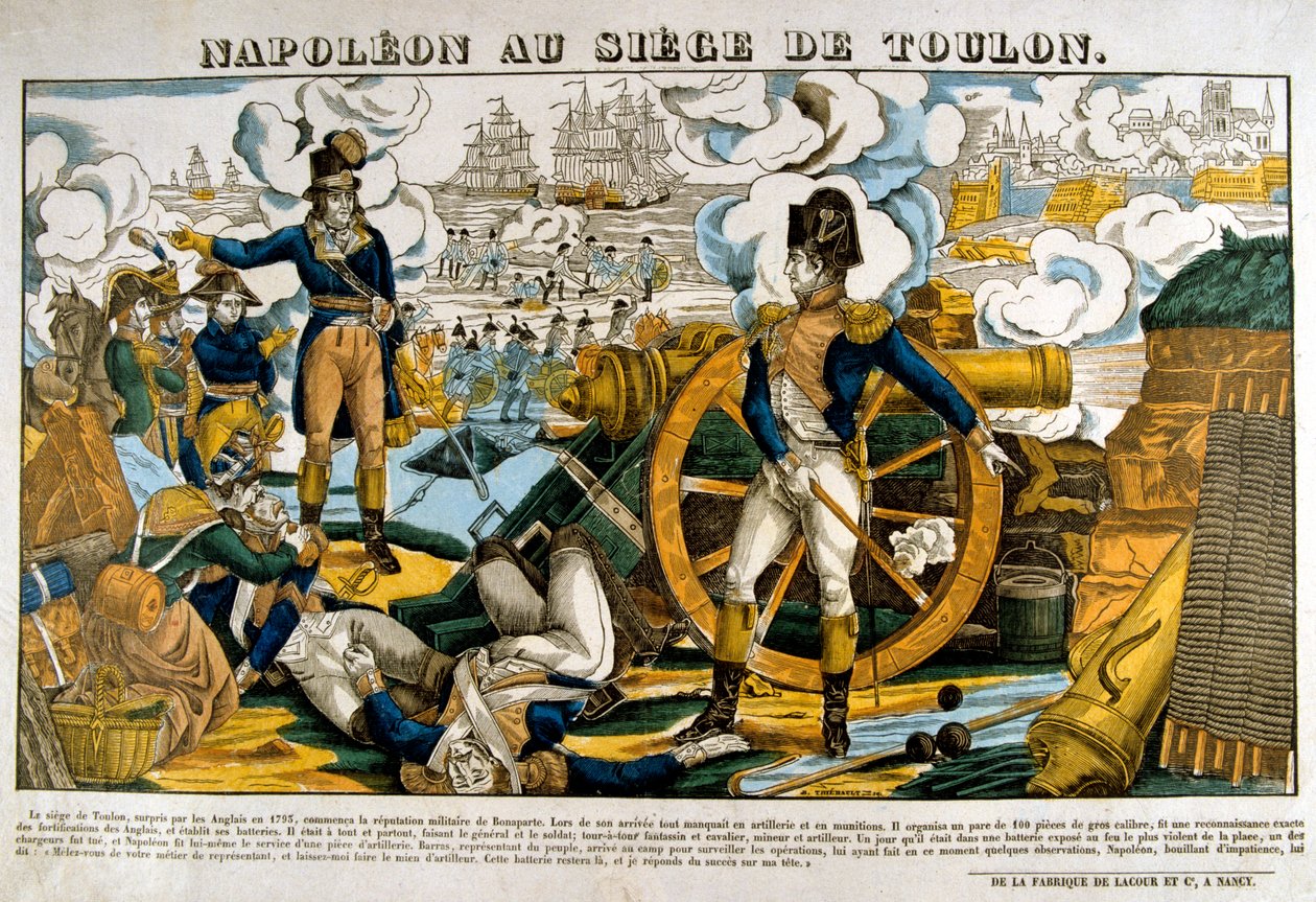 Napoleon vid belägringen av Toulon, 1793, 1800-talet av Unbekannt