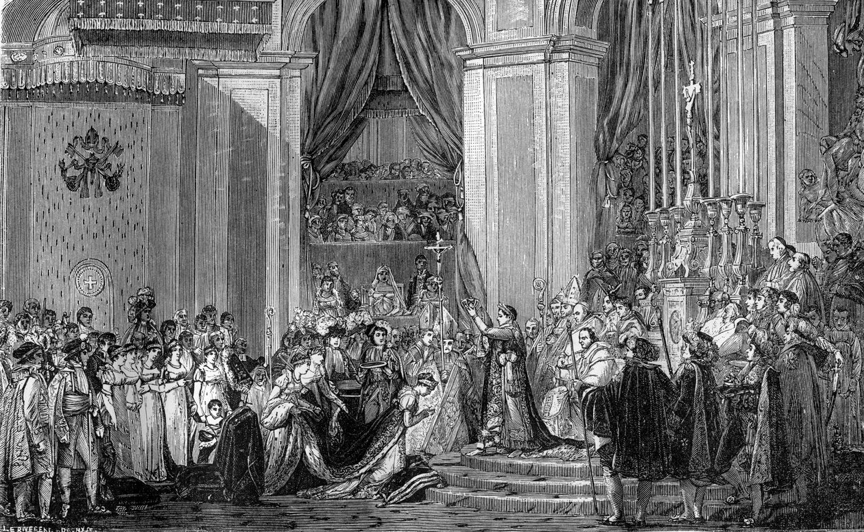 Napoleon kröner kejsarinnan Josephine, Notre Dame, Paris, 2 december 1804 1882-1884. av Unbekannt