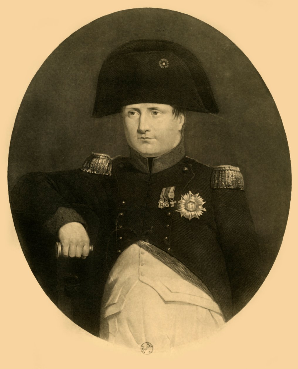 Napoleon ombord på Bellerophon, juli 1815, 1921. av Unbekannt