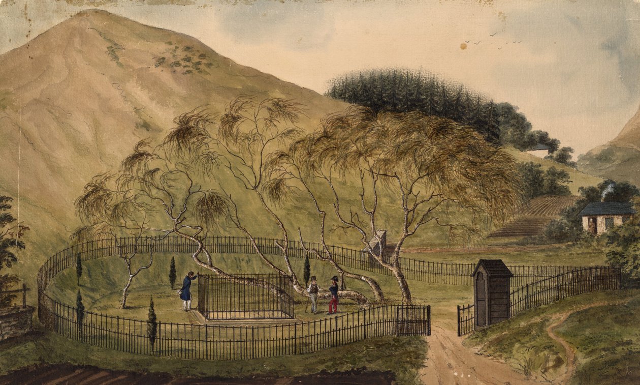 Napoleons begravningsplats på St. Helena, 1833 av Unbekannt