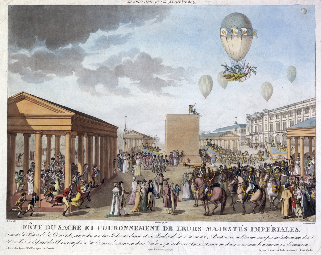 Napoleons kröningsfirande, 3 december 1804 av Unbekannt