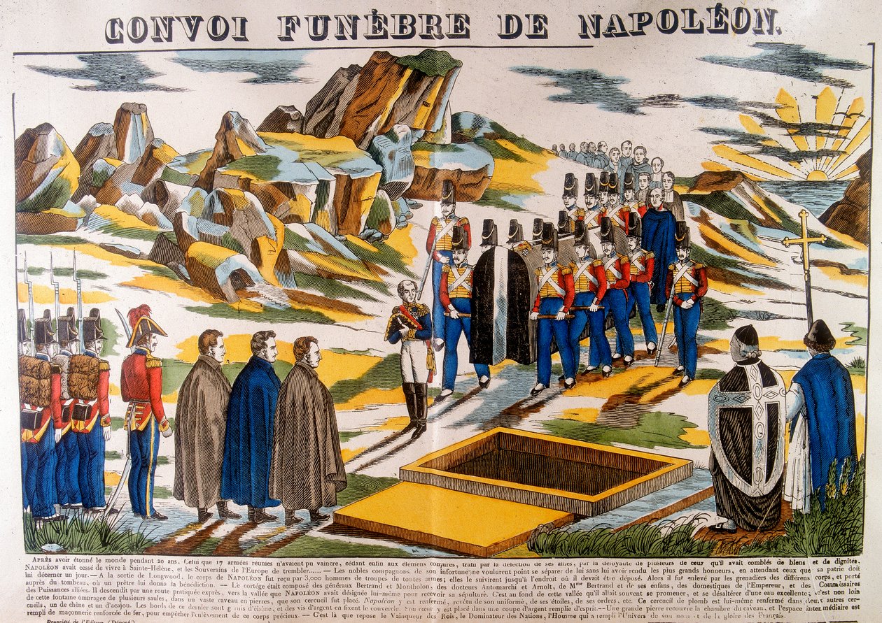 Napoleons begravningscortege, St Helena, 1821 1826 av Unbekannt