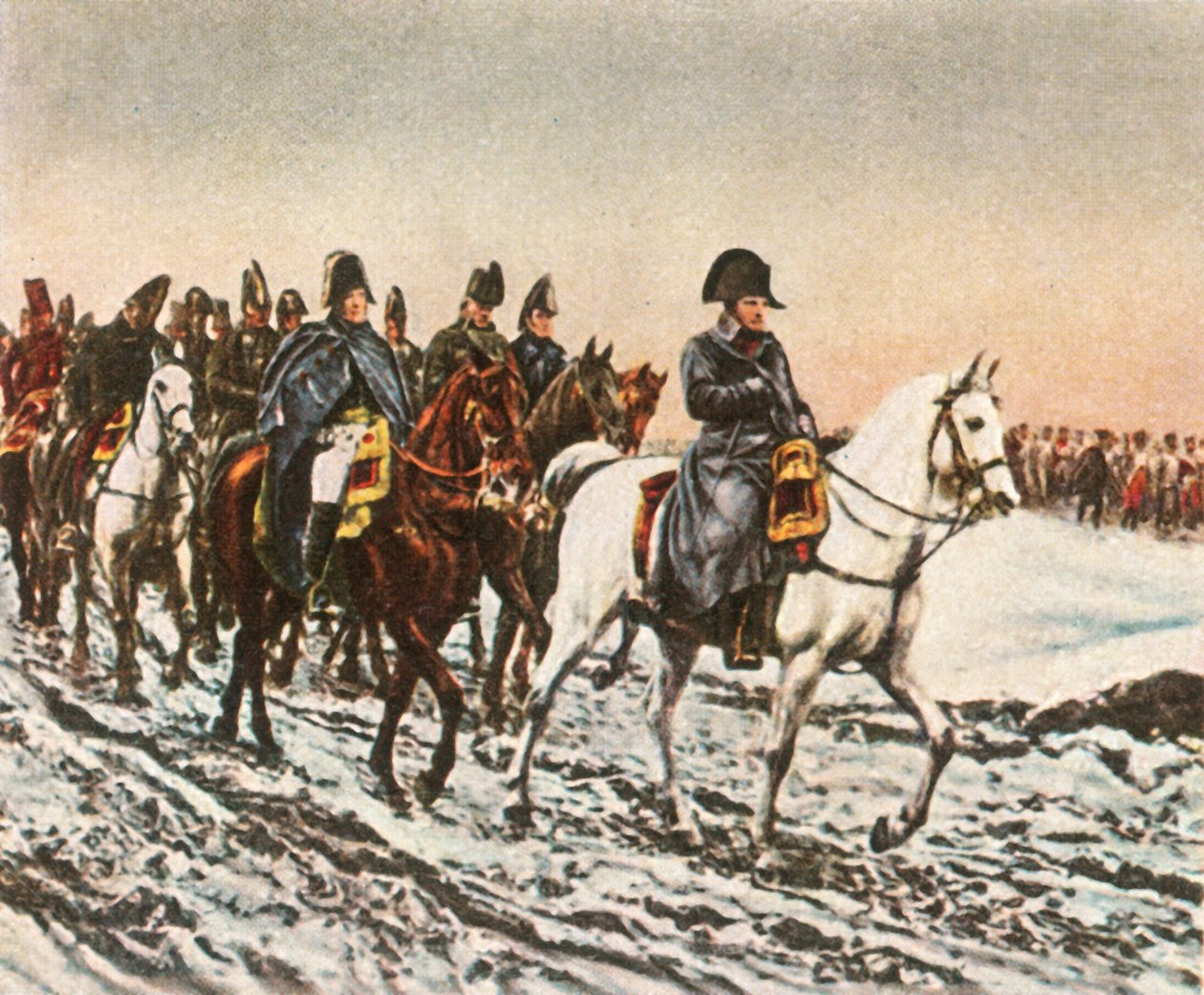 Napoleons retirerar till Berezina, 1812, 1936. av Unbekannt
