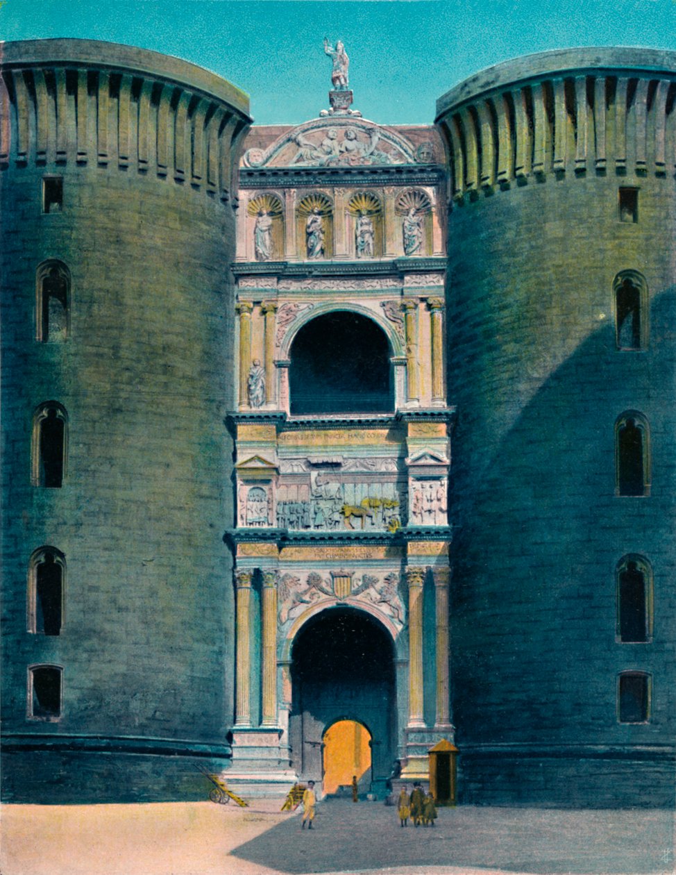 Neapel - Castel Nuovo, Arco DAragona, c1900. av Unbekannt