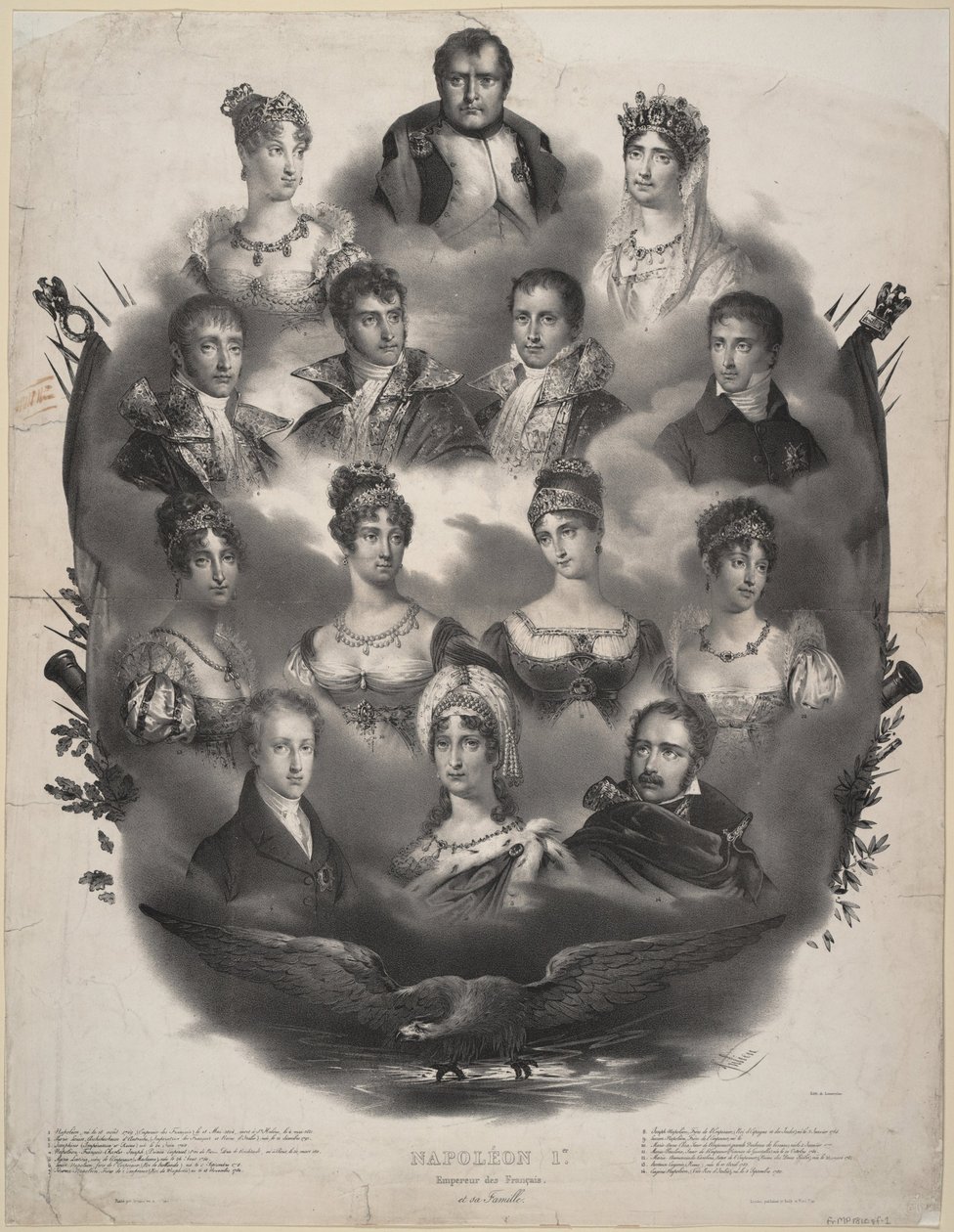 Napoléon I. Bonaparte och hans familj, 1832 av Unbekannt