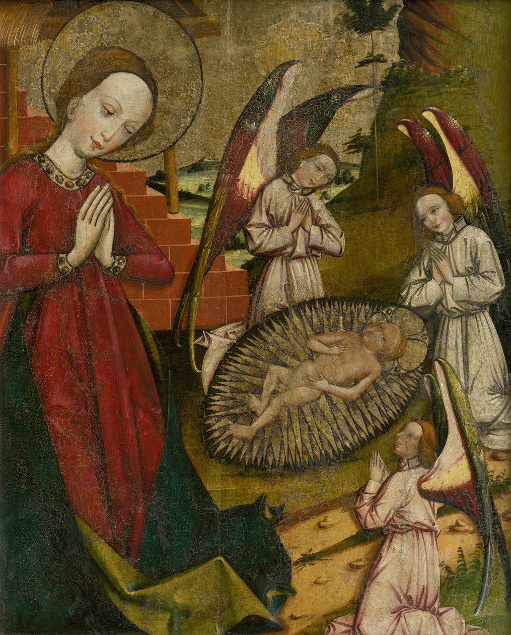 Jesu födelse (tillbedjan), Fragment av altarvingen från Spišská Stará Ves av Unbekannt