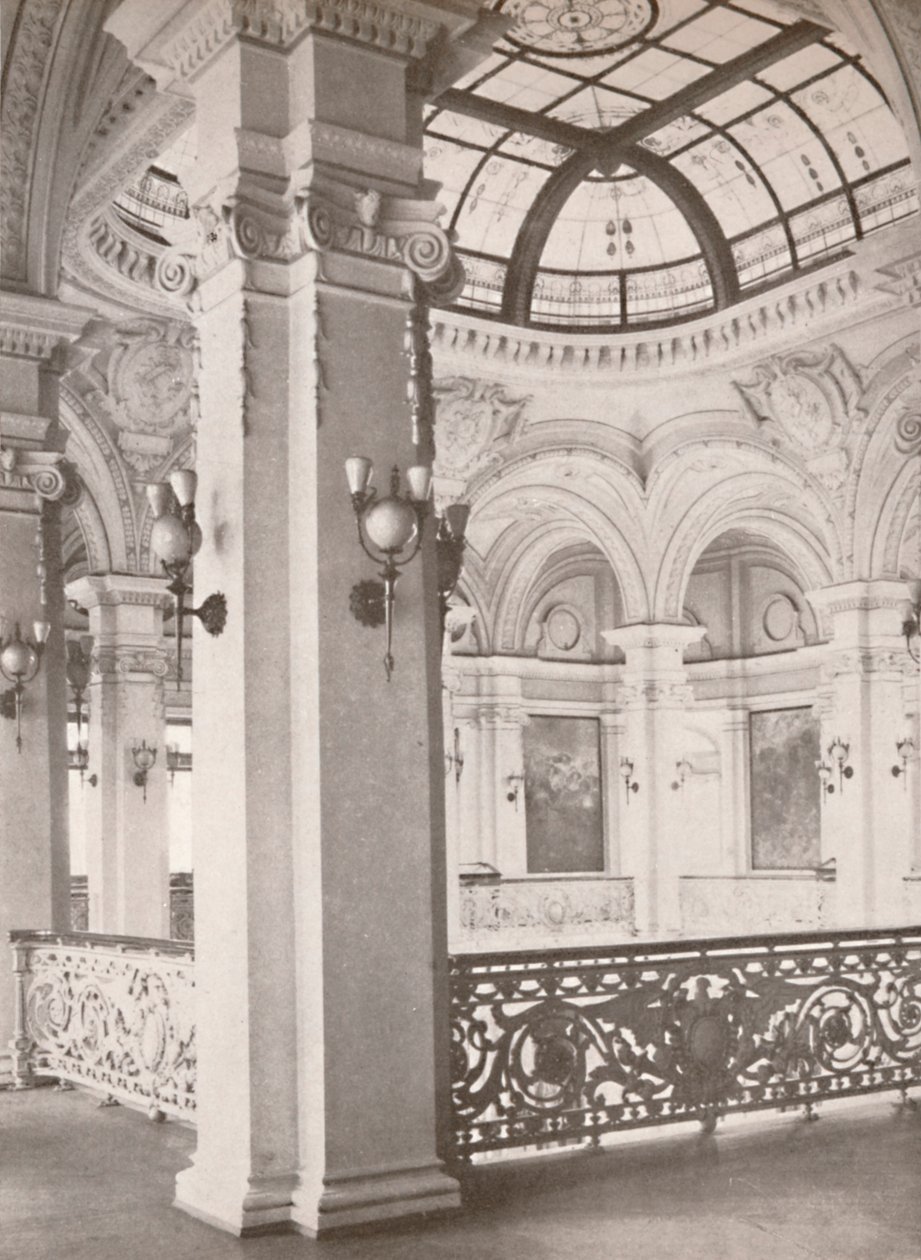 Nationalbiblioteket: ett hörn av galleriet med utsikt över den offentliga läsesalen, 1914 av Unbekannt