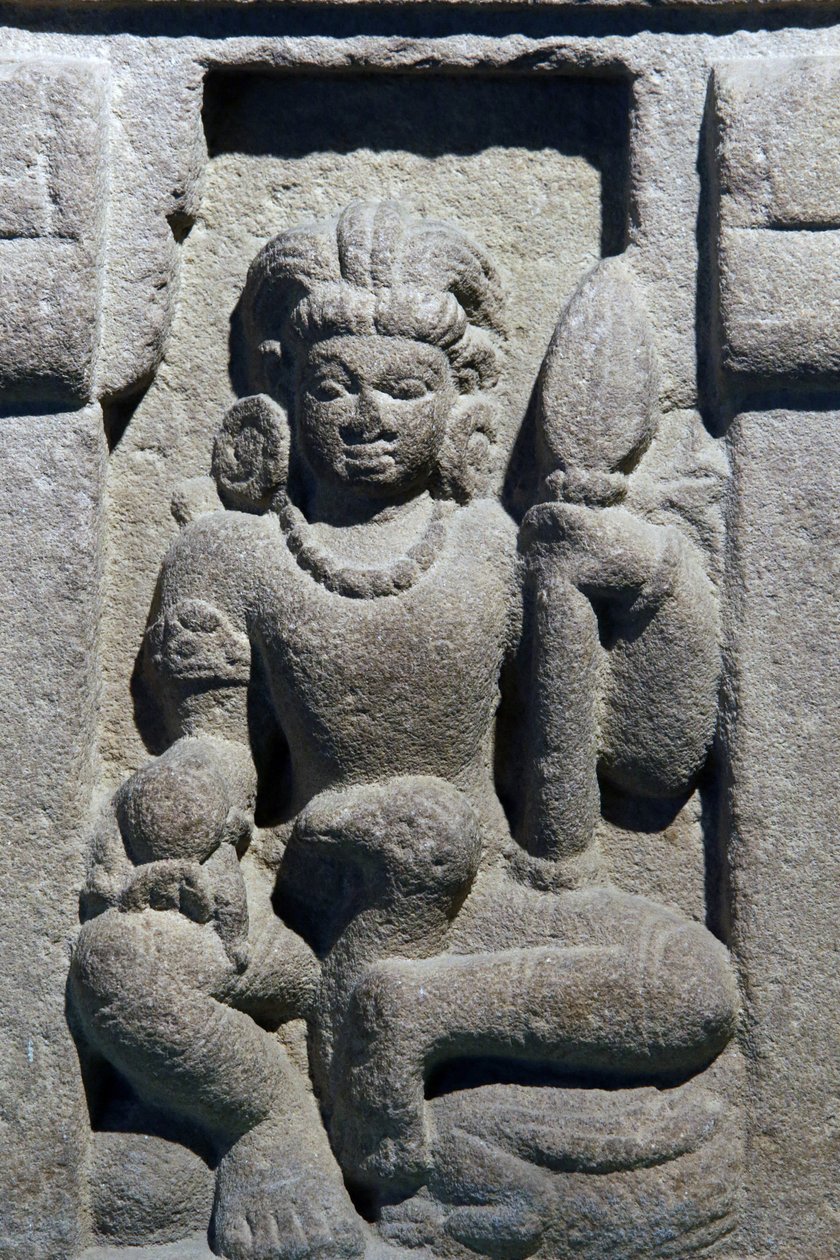 Indiens nationalmuseum, Delhi. Karttikeya. Gupta, 600-talet e.Kr., Varanasi (Uttar Pradesh). Sten. Detalj. Indien. av Unbekannt