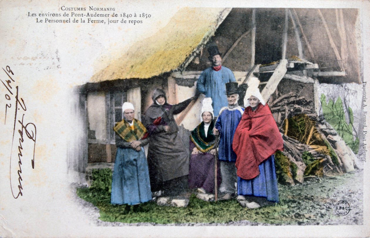 Ursprungsdräkt från Pont Audemer, Normandie, 1902 av Unbekannt