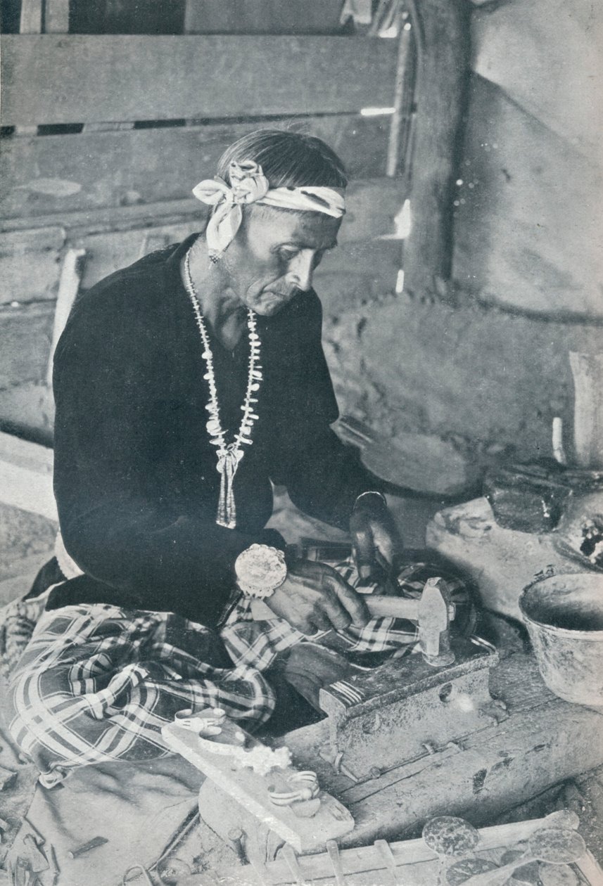 Navajosmycken i silver och turkos, 1931 av Unbekannt