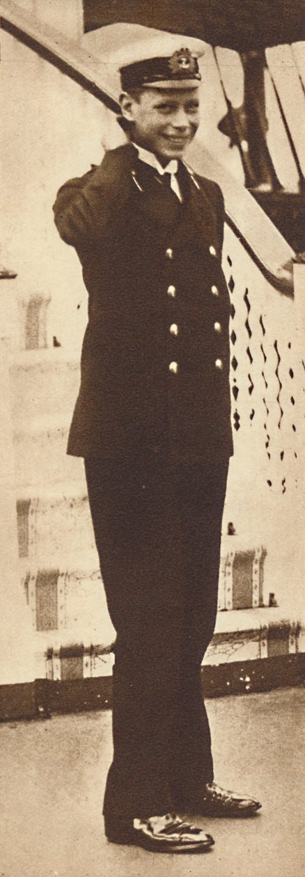 Sjökadett Prince Albert i Royal Yacht Victoria and Albert, 1912, 1937 av Unbekannt