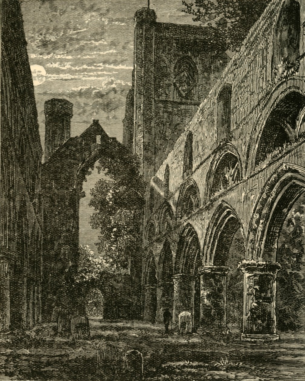 Dunkeld-katedralens långhus, 1898. av Unbekannt