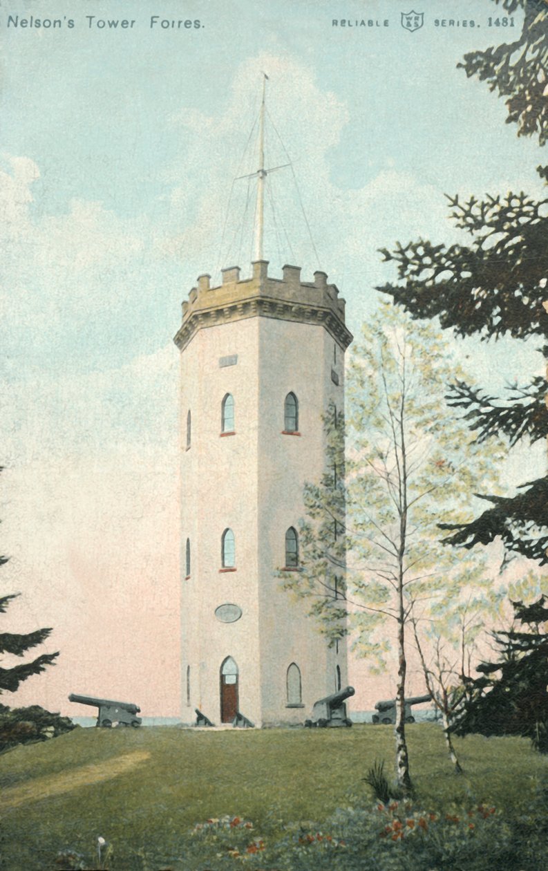 Nelsons Tower, Forres, sent 1800-tidigt 1900-tal. av Unbekannt